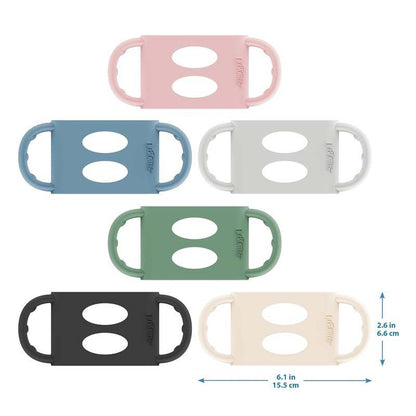 Dr. Brown's Wide - Neck Baby Bottle Handles (Black/Ecru/Pink, 3 - Pack, 4m+) - Kidsy