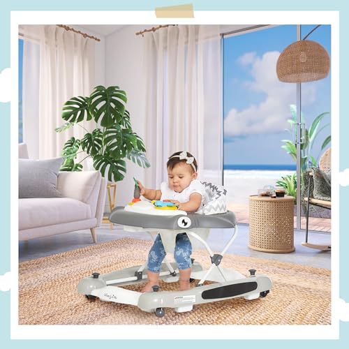 Dream on Me 2 - in - 1 Aloha Fun Baby Walker (Grey) - Kidsy
