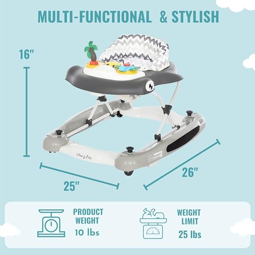 Dream on Me 2 - in - 1 Aloha Fun Baby Walker (Grey) - Kidsy