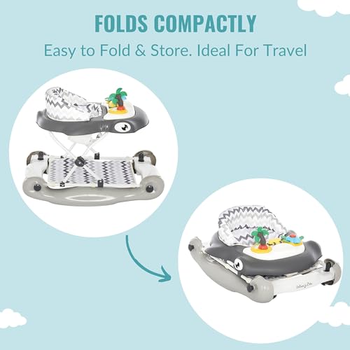 Dream on Me 2 - in - 1 Aloha Fun Baby Walker (Grey) - Kidsy