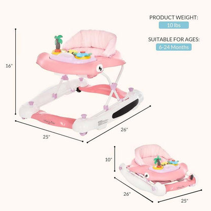 Dream on Me 2 - in - 1 Aloha Fun Baby Walker (Pink) - Kidsy