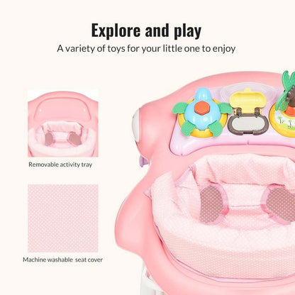 Dream on Me 2 - in - 1 Aloha Fun Baby Walker (Pink) - Kidsy