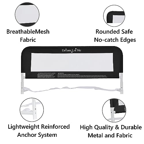 Dream On Me Adjustable Mesh Bed Rail (Black) - Kidsy