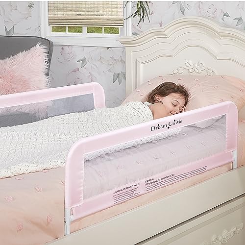 Dream On Me Adjustable Mesh Bed Rail (Pink) - Kidsy