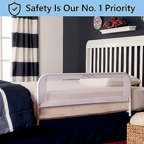 Dream On Me Adjustable Mesh Bed Rail (White) - Kidsy