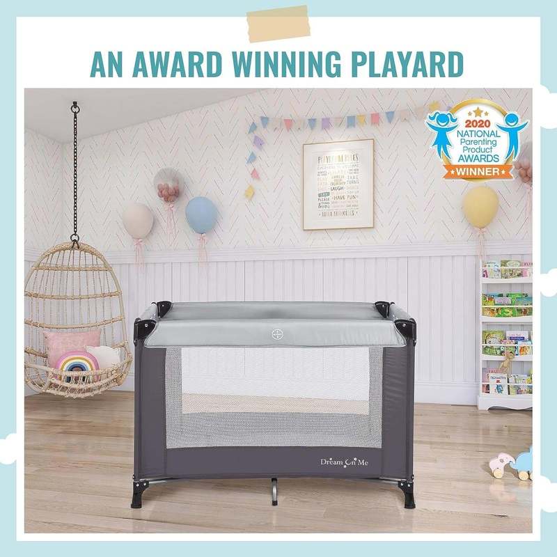 Dream on Me Baby Nest Portable Play Yard (Grey) - Kidsy