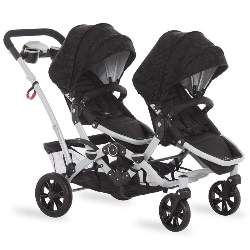 Dream on Me Baby Track Tandem Stroller - Face to Face Edition (Black & White) - Kidsy