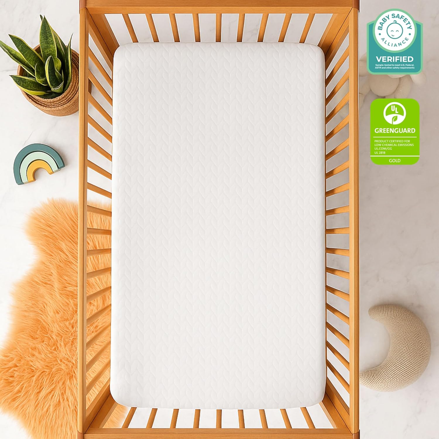 Dream On Me Baby Zzz 5” Full - Size Crib & Toddler Bed Mattress - Kidsy