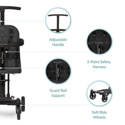 Dream on Me Coast Rider Travel Stroller (Black) - Kidsy