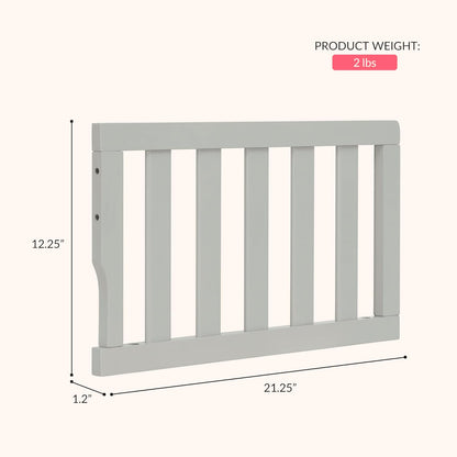 Dream on Me Convertible Crib Toddler Guard Rail (Cool Grey) - Kidsy