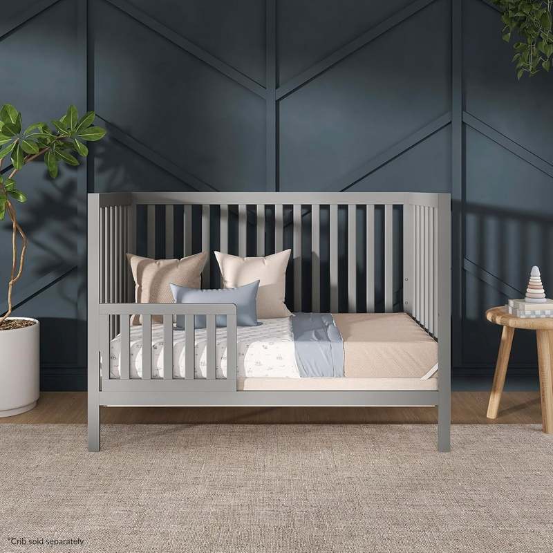 Dream on Me Convertible Crib Toddler Guard Rail (Cool Grey) - Kidsy