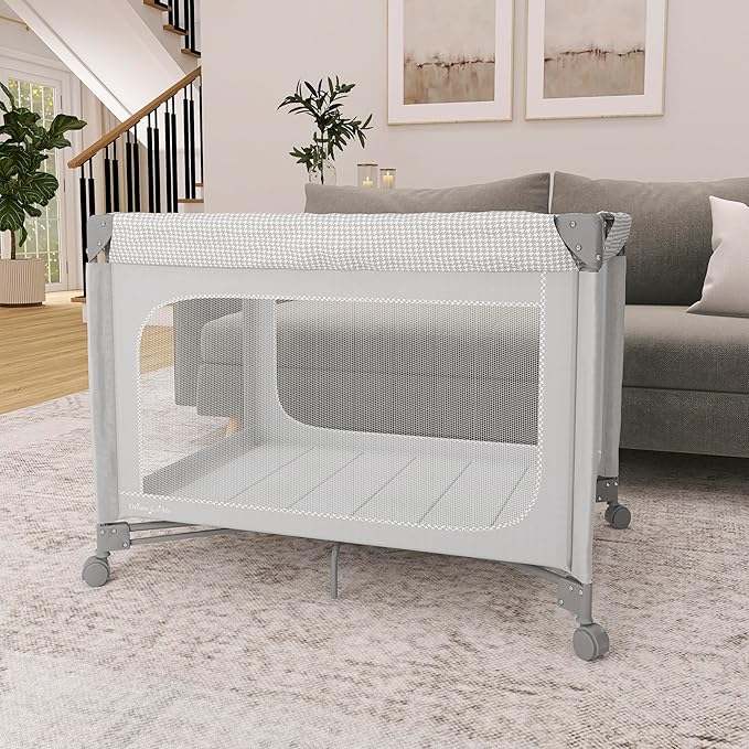 Dream On Me EZGo Portable Playard (Grey) - Kidsy