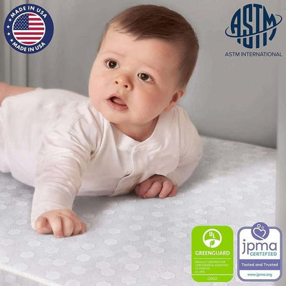 Dream On Me Honeycomb Orthopedic 5" Crib Mattress (White) - Kidsy