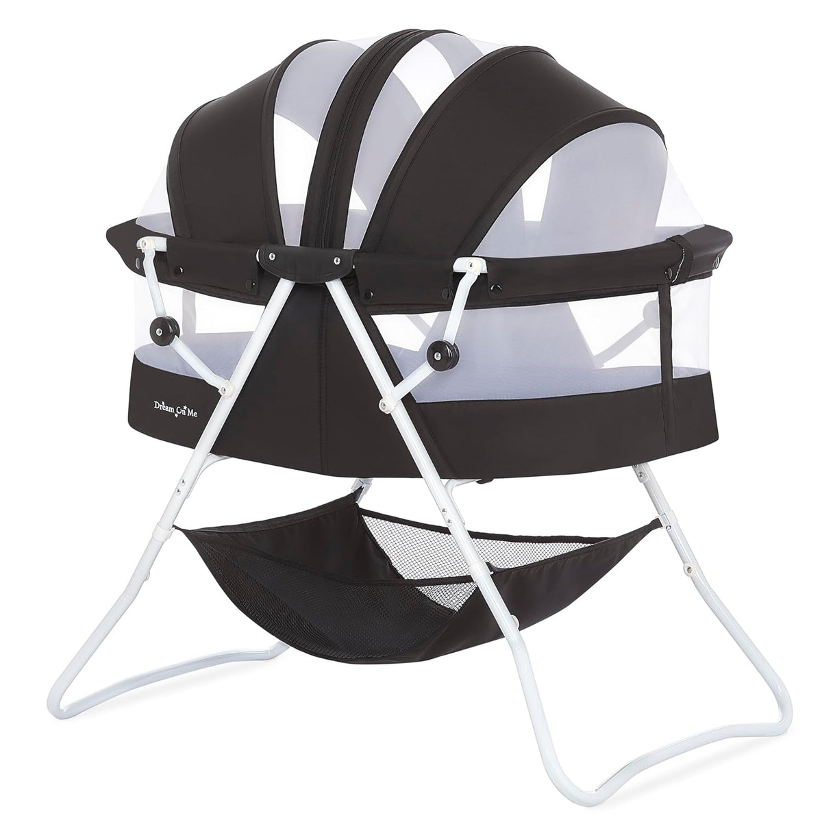 Dream On Me Karley Bassinet, Award Winner Lightweight Travel Baby Bassinet, Foldable Bedside Sleeper (Black) - Kidsy