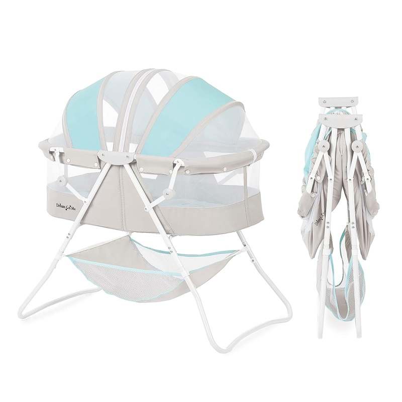 Dream On Me Karley Bassinet (Blue & Grey) - Kidsy