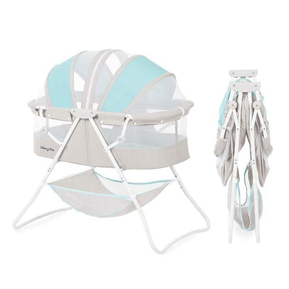 Dream On Me Karley Bassinet (Blue & Grey) - Kidsy