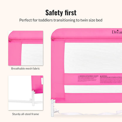 Dream on Me Lilibet Twin/Full/Queen Mesh Safety Bed Rail Single Pack 23*40 - Kidsy