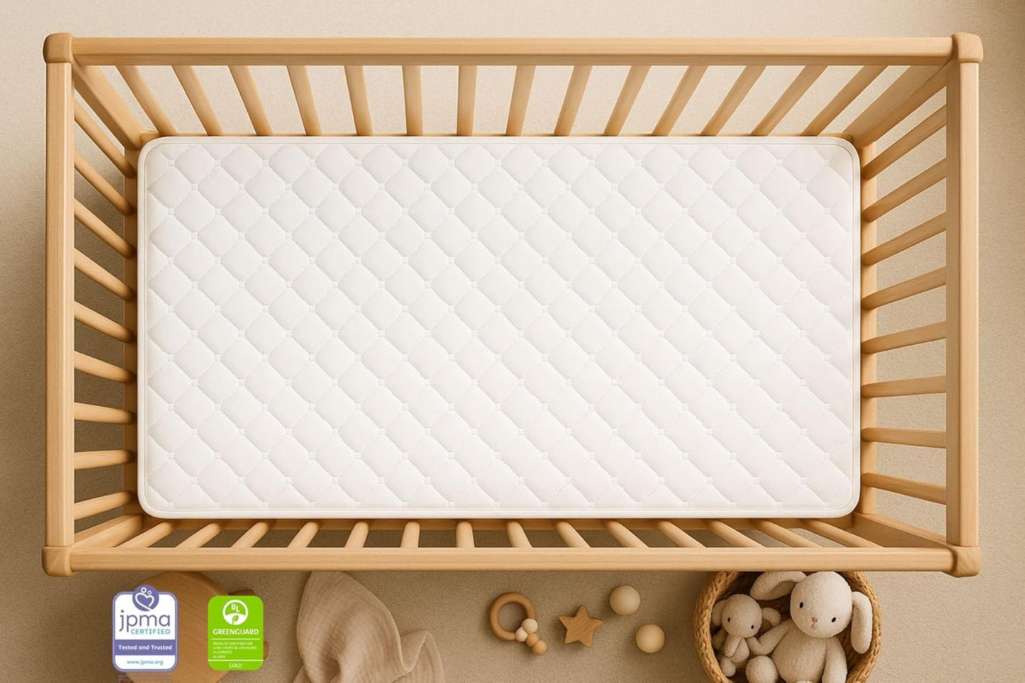 Dream On Me Luna Haven 2 - Inch Cradle Mattress with Waterproof Cover - Kidsy