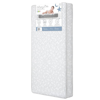 Dream On Me Nap Nest Crib and Toddler Mattress, Dual - Sided (Daisy Dreams, 52"L x 28"W x 5"Th) - Kidsy