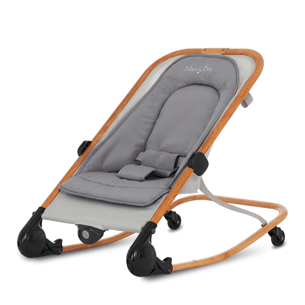 Dream On Me Rock On Me 2-in-1 Baby Rocker & Stationary Seat (Grey) - Kidsy