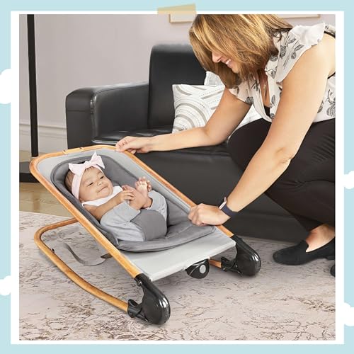 Dream on Me Rock with Me 2 - in - 1 Rocker and Seat (Grey) - Kidsy
