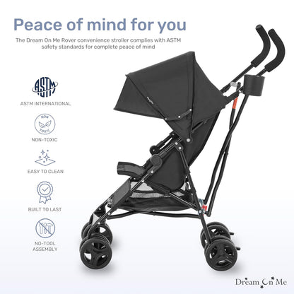 Dream on Me Rover Convenience Stroller (Black) - Kidsy