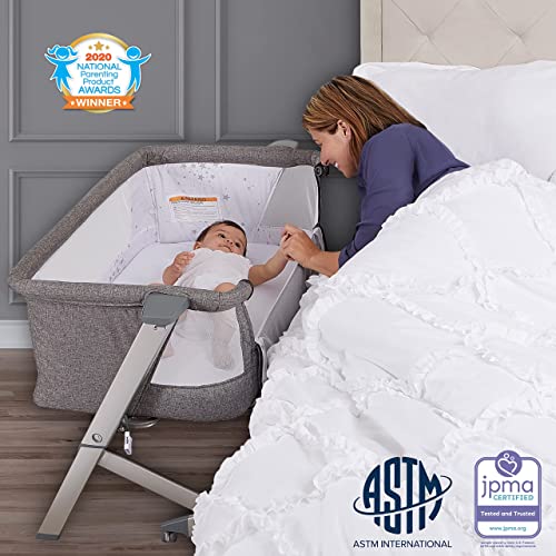 Dream On Me Skylar Bassinet and Bedside Sleeper (Grey) - Kidsy