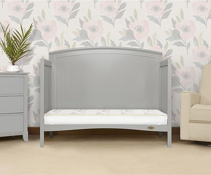 Dream On Me Twilight 2 - in - 1 Crib & Toddler Mattress (White) - Kidsy