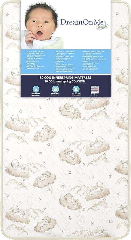 Dream On Me Twilight 2 - in - 1 Crib & Toddler Mattress (White) - Kidsy