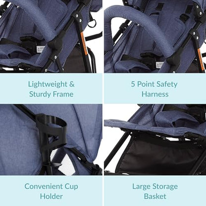 Dream On Me Vista Moonwalk Baby Stroller (Blue) - Kidsy