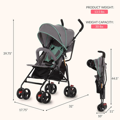 Dream On Me Vista Moonwalk Baby Stroller (Mint) - Kidsy