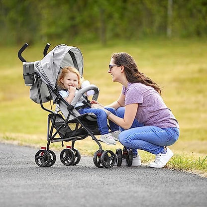 Dream On Me Vista Moonwalk Lightweight Stroller (Light Gray) - Kidsy