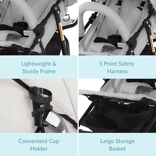 Dream On Me Vista Moonwalk Lightweight Stroller (Light Gray) - Kidsy