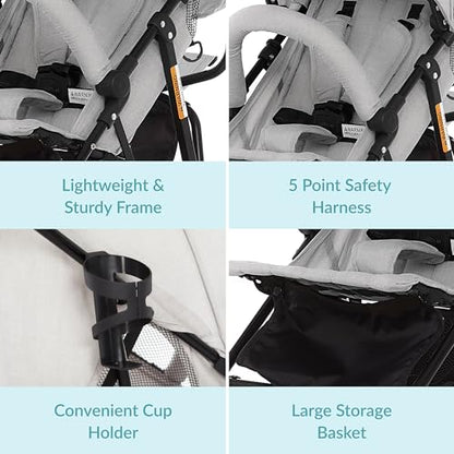 Dream On Me Vista Moonwalk Lightweight Stroller (Light Gray) - Kidsy