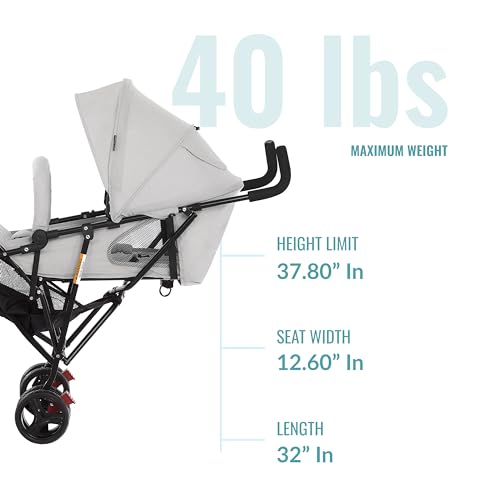 Dream On Me Vista Moonwalk Lightweight Stroller (Light Gray) - Kidsy