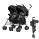 Dream On Me Volgo Twin Umbrella Stroller (Black) - Kidsy