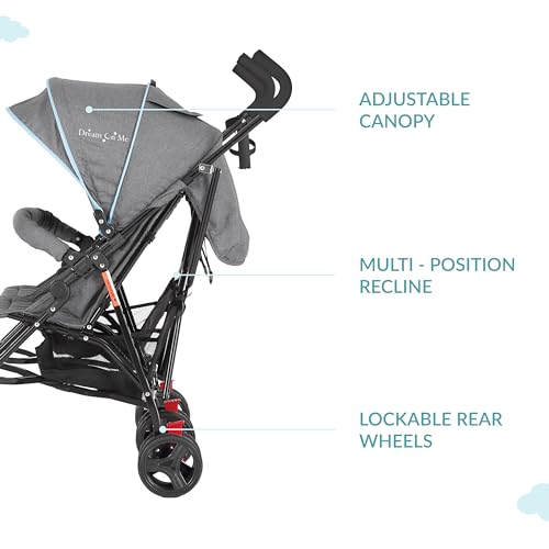 Dream On Me Volgo Twin Umbrella Stroller (Blue) - Kidsy