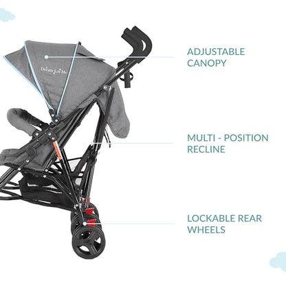 Dream On Me Volgo Twin Umbrella Stroller (Blue) - Kidsy