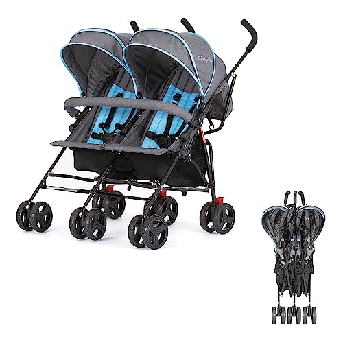 Dream On Me Volgo Twin Umbrella Stroller (Blue) - Kidsy