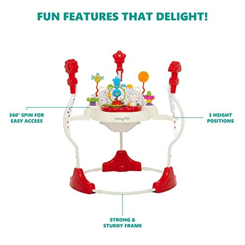 Dream On Me Zany 2 - in - 1 Activity Center & Bouncer (White/Black) - Kidsy