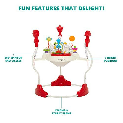 Dream On Me Zany 2 - in - 1 Activity Center & Bouncer (White/Black) - Kidsy