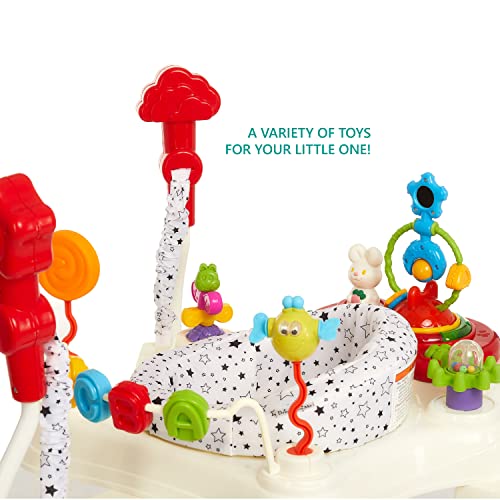 Dream On Me Zany 2 - in - 1 Activity Center & Bouncer (White/Black) - Kidsy