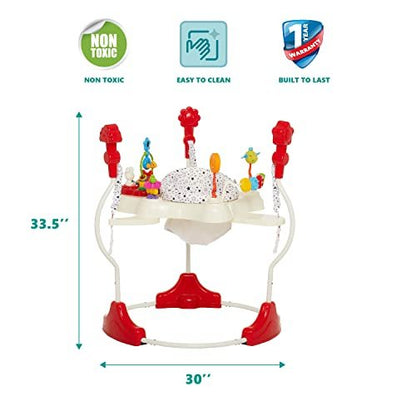 Dream On Me Zany 2 - in - 1 Activity Center & Bouncer (White/Black) - Kidsy