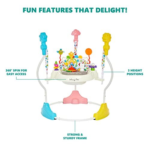 Dream On Me Zany 2 - in - 1 Baby Activity Center and Bouncer (Star Print) - Kidsy