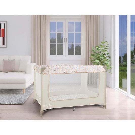Dream On Me Zodiak Portable Playard with Carry Bag (Beige) - Kidsy