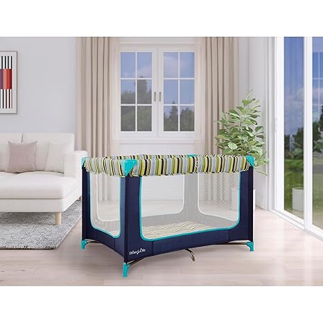 Dream On Me Zodiak Portable Playard with Padded Mat (Navy) - Kidsy