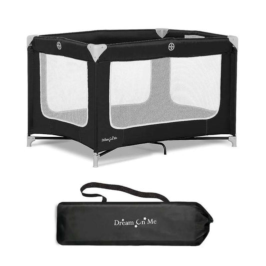 Dream On Me Zoom Portable Playard (Black) - Kidsy