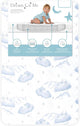 Dream On Me5" Spring Coil Portable Crib Mattress (White/Blue) - Kidsy