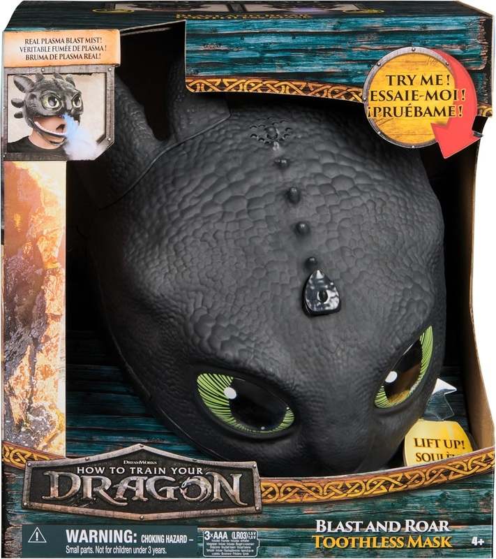 Dreamworks Dragons How To Train Your Dragon, Electronic Blast & Roar Toothless Mask, Kids Dress Up & Pretend Play Costumes - Kidsy