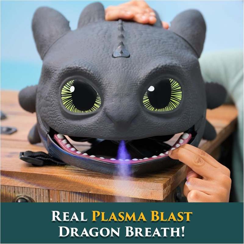 Dreamworks Dragons How To Train Your Dragon, Electronic Blast & Roar Toothless Mask, Kids Dress Up & Pretend Play Costumes - Kidsy